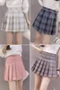 2021 New Spring Plus Size S-2XL Women High Waist Pleated Skirt Japanese School Plaid Skirt Uniform Student Girl Skirts 59Vl#