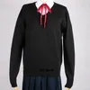 Japanische Herbst Winter Lg Ärmel Stricken Tops Pullover V-ausschnitt Paare Pullover Für JK Schuluniform Student Kleidung A31H #