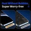 För iPhone 15 Pro Max 14 Plus 13 12 11 XR XS Dust Free Phone Screen Protector Tempering Glass med Install Kit Tofted Glass