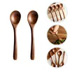 Ложки 2pcs Kitchen Wooden Kids Soup Scoops Rice Round Design