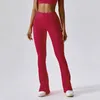 Damen gerippte ausgestattete Hosen hohe Taille Leggings Frauen Neon Glockenboden Sporthosen nahtloses Fitness Fitness trainieren enge Jogginghose BCK8056-2