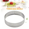 Bakvormen 5 Stuks Circulaire Poreuze Taart Ring Bodem Toren Taart Cakevorm Gereedschappen Hittebestendig Geperforeerde Mousse 8cm