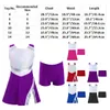 School Meisjes Cheerleading Dancewear Outfit Brief Print Crop Top met Rok Set voor Cheerleader Uniform Cheer Dance Kostuum f6RW #