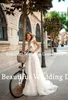2024 Luxury Wedding Dr Frs Appliques V-Neck Sleevel A-Line Tulle Beach Bridal Gown Floor-Length Wedding Party Dr M8FO#
