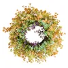 装飾的な花の春の花輪吊りプラスチック製の小さなドアシミュレーションワイルドフロローパティオホームウィンドウ吸引カップ