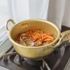 Podwójne kotły instant instant makaron koreańskie potrawy do gotowania ramen aluminium w stylu japońskiego na makaron zupowy kuchenny