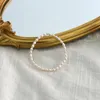 ASHIQI Echte natuurlijke zoetwaterparel armband 925 zilveren kraal elastisch touw sieraden mode vrouwen 240319