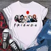 best Stephen King Horror Characters Printed Friends T Shirt Carto Women Tops Cott Halen Clothes Women And Men Plus Size C3QM#