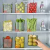 Bouteilles de stockage 1/2 pièces réfrigérateur boîte pour animaux de compagnie organisation de cuisine tri vertical des aliments propre et frais