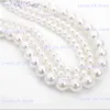 Collares colgantes Collar de perlas de imitación blanco de múltiples capas Cadena de cuentas Punk Ladies Boda Corta Clavícula Necklac Girl Charm Banquete Joyería T240330