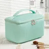 Cosmetic Bags PU Leather Makeup Bag Travel Essentials Multipurpose For Women Toiletry Business Trip Brush Dorm Daily Use