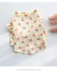 Ubrania z odzieży dla psów z małym drukowaniem serca kamizelki na wiosenne i jesienne koszule dolne piżamy