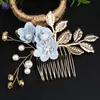 rhineste Fr Wedding Hair Combs Crystal Bride Hairpin Headdr Prom Bridal Crown Elegant Headpiece Hair Jewelry Accory F9lO#