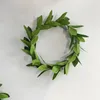 Decorative Flowers 1PC Home Spring Garden Patio Table Top Candle Ring Party Decoration 16CM Pomegranate Leaf