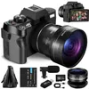 Kamera cyfrowa G-Anica dla Pography i wideo 16x Digital Zoom 4K 48MP Vlogging Camera dla ekranu z klapką 180 ° 240327