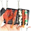 Porte-clés Longes 2pcs Barbecue Brochette Porte-clés Teppanyaki Alimentaire Jouet Modèle Sac à dos Pendentif El Cadeau Amusant Style aléatoire R231005 Drop D Dhwjr