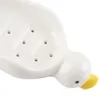 Liquid Soap Dispenser Self Draining Holder Cute Duck Dish Multifunctional Hole Cartoon Animal Tray For Bathroom