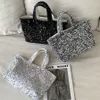 Leftside Big Sequin Underarm Facs for Women 2023 Luxury Designer Corean Fi Party Handbags Shopper Shop Bag M8zq#