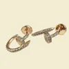 Stud earring designer for women luxury vintage nail stud earring jewlery designer woman top quality designer earring wedding ohrringe zh208 E4