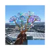 Faux Floral Greenery 10pcs Colorf Galaxy Artificial Rose Flowers Buquet for Home Wedding Decoration Prezent Walentynki Dr Dhzkc