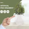 Decorative Flowers 12Pcs Artificial Pine Needles Branches Fake Greenery Picks Christmas Craft Embellishing