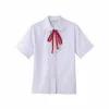 nuova ragazza carina uniformi rotonda colletto della bambola camicia camicetta vestiti delle donne bianco Jk giapponese School Girl Cosplay marinaio camicie ragazze t3KX #