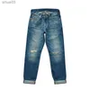 Men's Jeans SAUCE ZHAN 315XX-SX01 Cracked Jeans Mens Jeans Hot Selling Jeans Mens Distressed Destroy Wash Tape Fit 15 ozL2403