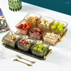 Storage Bottles Light Luxury Nut Tray Plastic Compartment Snack Plate Detachable Candy Box Home Living Room Commercial Bar Ktv Fruit Dish