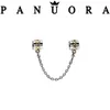S925 Pure Panjiaduola Sier Chain Round Love Full Diamond Safety Chain DIY Bracelet Basic Chain DIY Accories