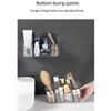 Storage Boxes Wall Mount Cosmetic Organizer Useful No Drilling Adhesive Box Filter Hole Clear Holder Basket Rack Office