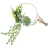 Dekorativa blommor Garland Artificial Green Plant Succulent Bamboo Ring Home Room Shopping Mall väggdekoration hängande suckulenter livtro