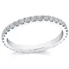 Anéis de casamento DEZO Moissanite Eternity Wedding Band Brilhante Rodada 2mm D Cor Anéis de empilhamento para mulheres 925 joias de prata esterlina 24329