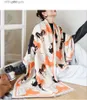 Women Winter Cashmere Scarf 2021 Design Print Pashmina Shawls and Wraps Thick Warm Female Bufanda Hijab Blanket Stoles