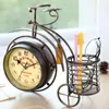 Horloges de table Vintage silencieux fer vélo horloge de vélo bureau maison salon ornement Style Antique bureau alarme décor