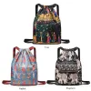 Bolsas de cordão Backpack casual Backpack Backpack unissex College Múltima bolso dobrável com alça de zíper para yoga de compras de academia