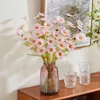 Couronnes de fleurs décoratives 5 pièces 50 cm bouquet de fleurs de marguerite blanche artificielle bricolage vase maison jardin salon décoration fête de mariage soie fausses fleurs L2403