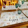 Table Mats Easter Placemats 12X18 Inches Set Of 4 Home Dining Indoor Spring Holiday Farmhouse Tabletop Decor Placemat