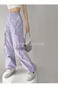 Pantalones para mujer TVVOVVIN 2024 American Pocket Trendy Cargo Loose Slim Cordón Pies elásticos Cintura baja Casual para mujeres GSSH