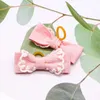 Dog Apparel 20PCS Handmade Pet Bows Pink Style Hair For Dogs Rubber Bands Cat Headware Boutique Accessories