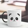 Mokken Creatieve Leuke Panda Patroon Ronde Thermische Overdracht Kleur Veranderende Single Layer Mok Cup Thuiskantoor Bar Restaurant Theekopje Gift