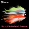 Bimoo, 1 шт., шарнирная стримера Bucktail, стример для большой рыбы, стример для большой игры, морская рыбалка, щука, окунь, форель, приманка для рыбалки 240315