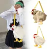 Kobiety kurczaki kształtują pluszową torbę uroczą carto kurczaka crossbody torba na ramiona torebka torowa dla kobiet torebki torebki 63dd#