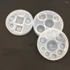 Bakningsformar 1 st hemisfär/ rund/ oval silikonformform för hartshängande smycken tillverkningsverktyg olika tårta design clear #06