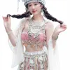 Disfraz de Cosplay chino antiguo para mujer, conjunto de 3 piezas para mujer, Hanfu Dr, ropa nacional china, conjunto de danza folclórica china Dr u713 #