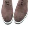 Casual Shoes 2024 Classic Mens Cow Suede Leather Oxford Lace-up Business Office Work Sneakers Autumn Winter Men Male Flats