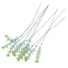 Dekorativa blommor 10 st Simulerat Green Plant Decoration Office Fake Leaves Stem Leaf Faux Artificial Wire för