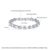 Bracelets LUOTEEMI Charm Tennis Bracelet for Women Heart Shape Round CZ Stones Bracelets for Girl Free Shipping Wedding Bridal Items