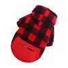Dog Apparel The Pet Coat Girl Hoodie Plaid Costume Polyester Clothes With Zipped Pocket