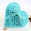 Gift Wrap Hollow Out Love Heart Candy Boxes Rose Flower Laser Cut Paper Wedding Bag With Ribbon Party Favour Table Decorations