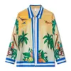 2024 Beach Tropical Rainforest Digital Printing Leisure Long Sleeve Mens Cardigan Designer Hawaii Casual Shirts